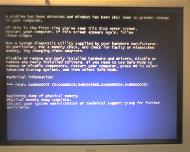 ブルースクリーン